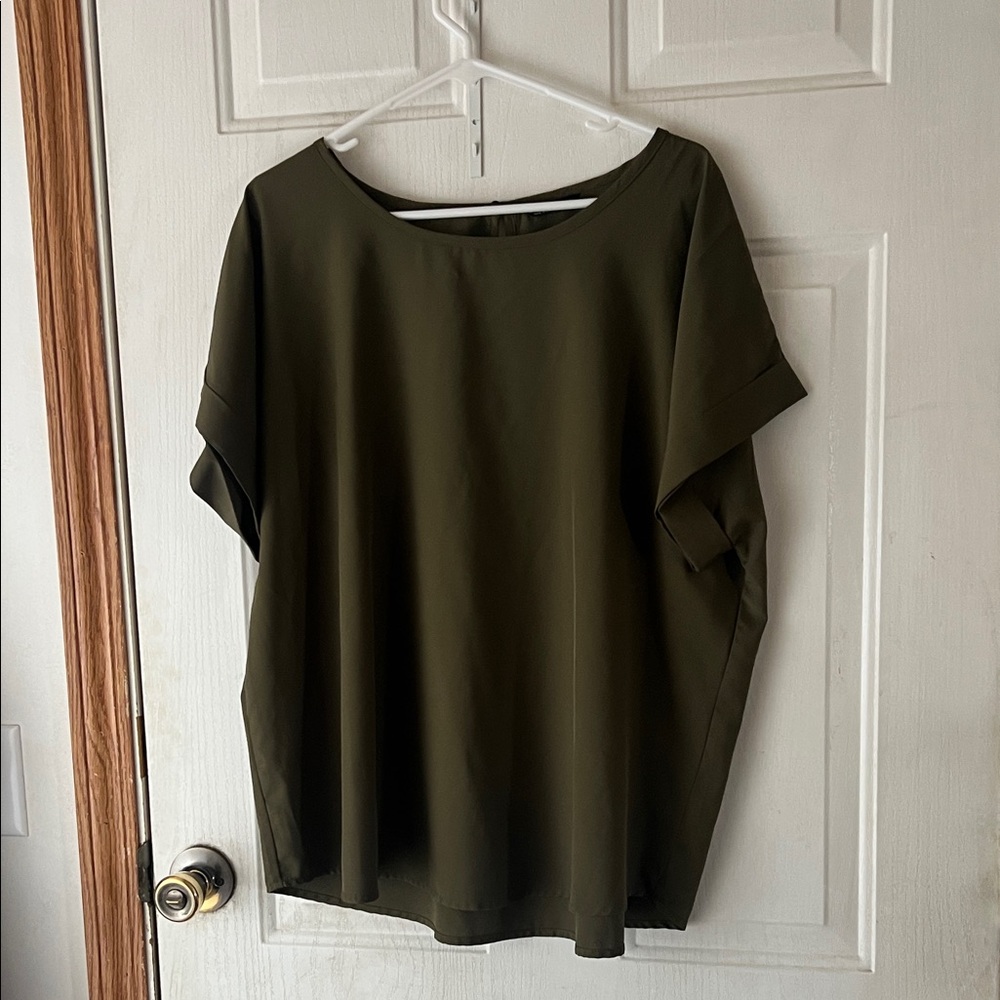 SHEIN Olive Green Blouse